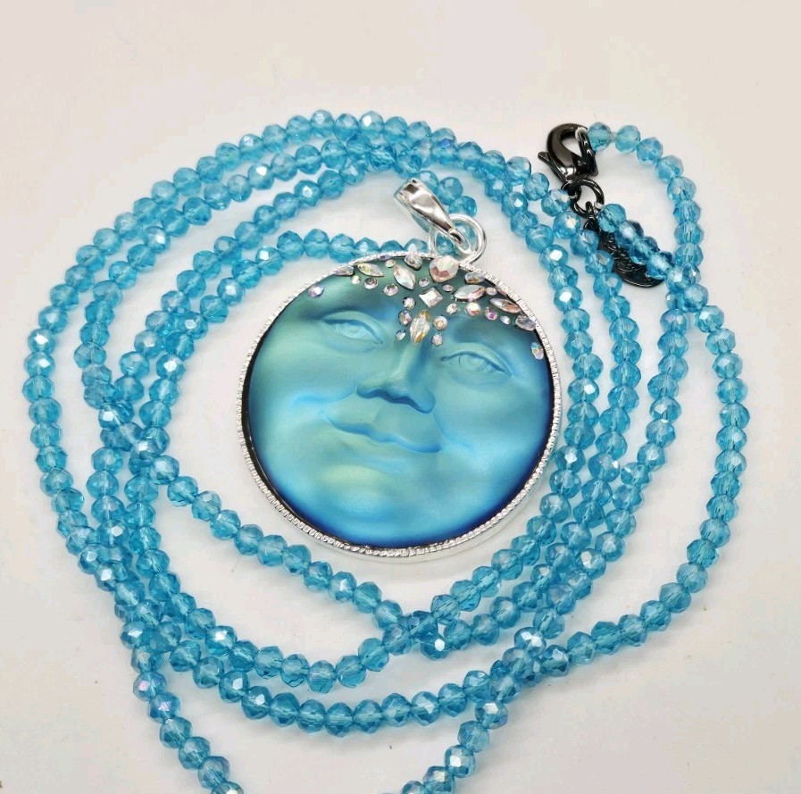 Kirks Folly Sweetheart Mystic Seaview Moon 35mm Shimmer Necklace