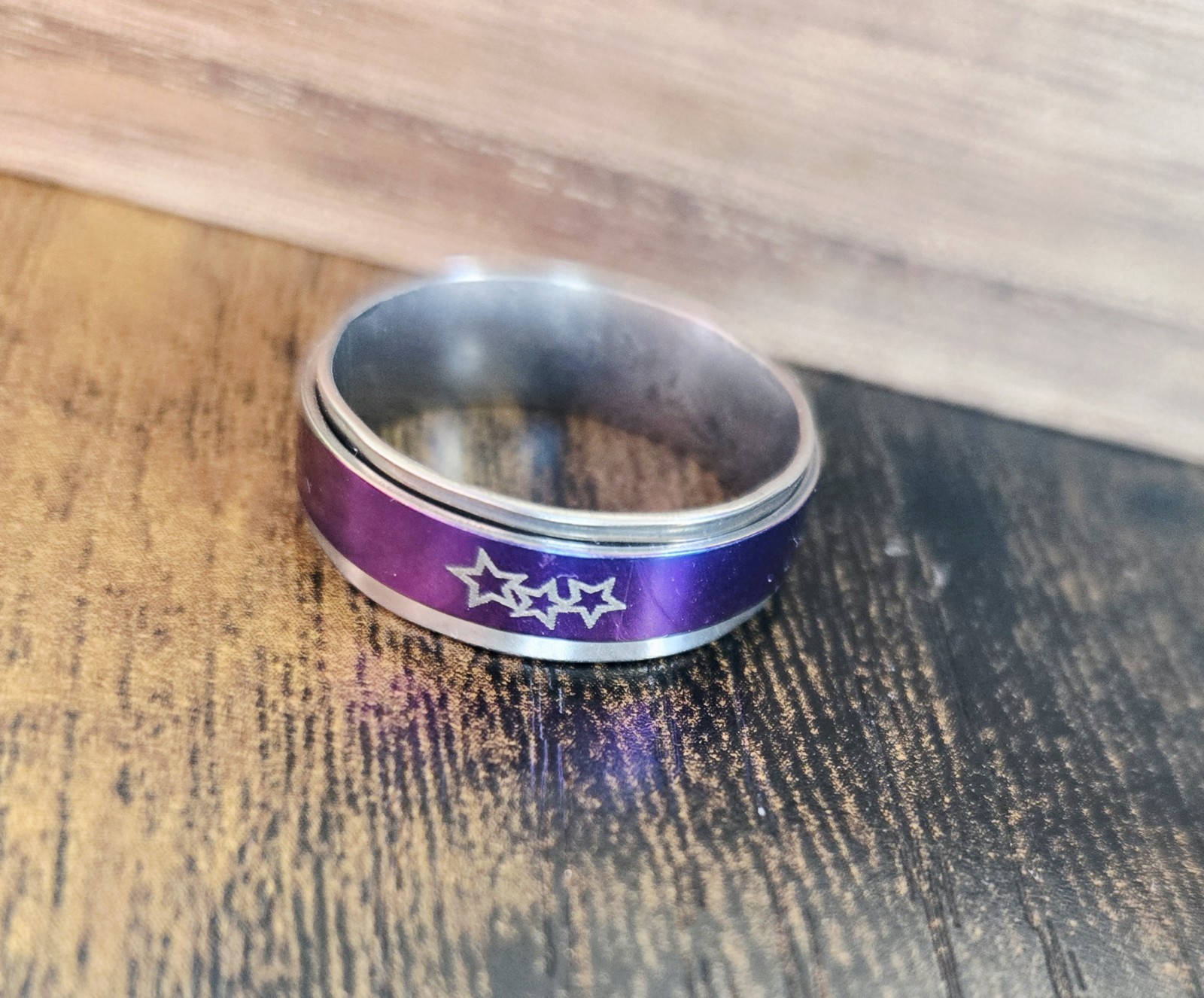 Rainbow Star Ring Stainless Steel Size 9 Vibrant Unisex Band Next Day Shipping