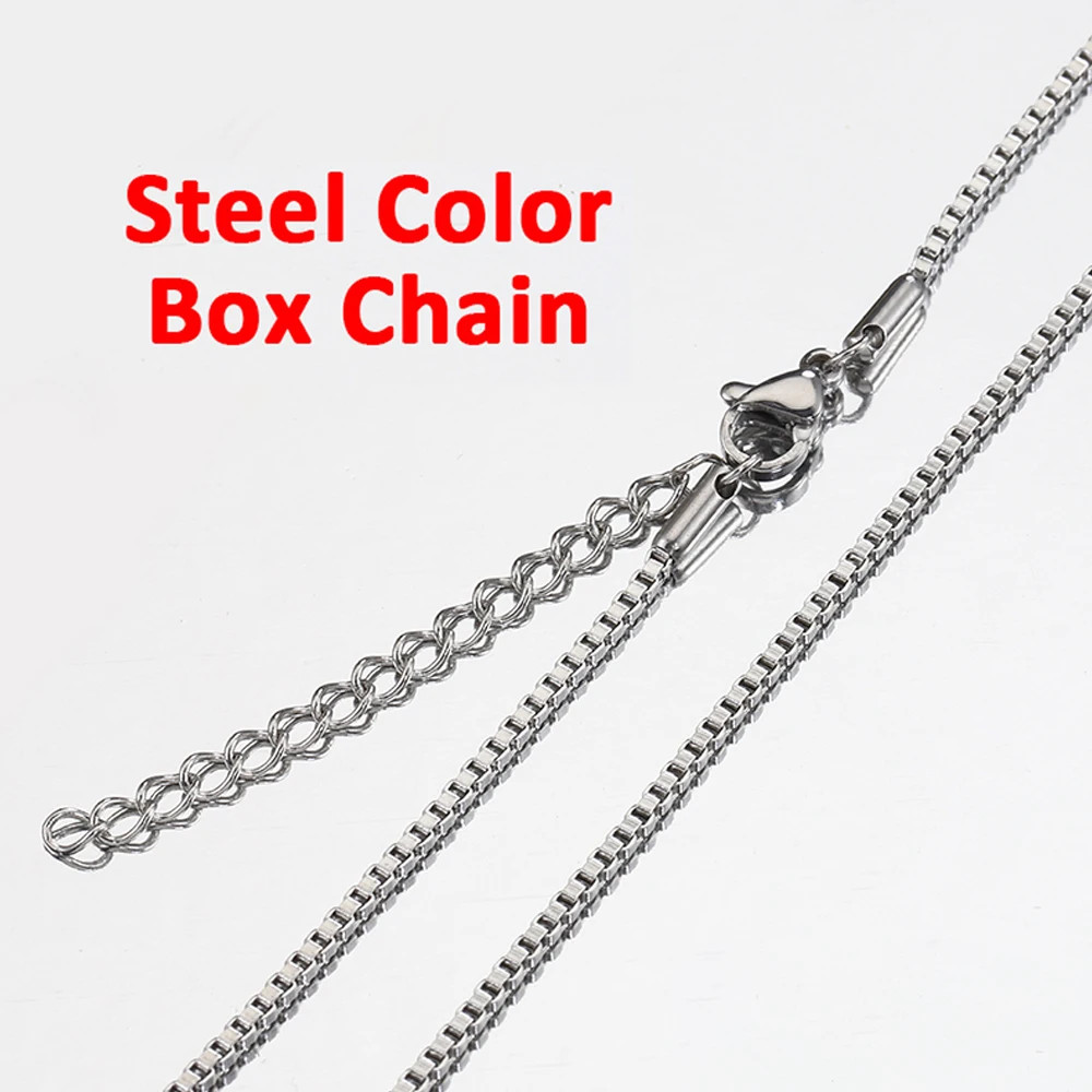 10Pcs Stainless Steel Bead Chain Necklace DIY Jewelry Making Lobster Clasp 45cm