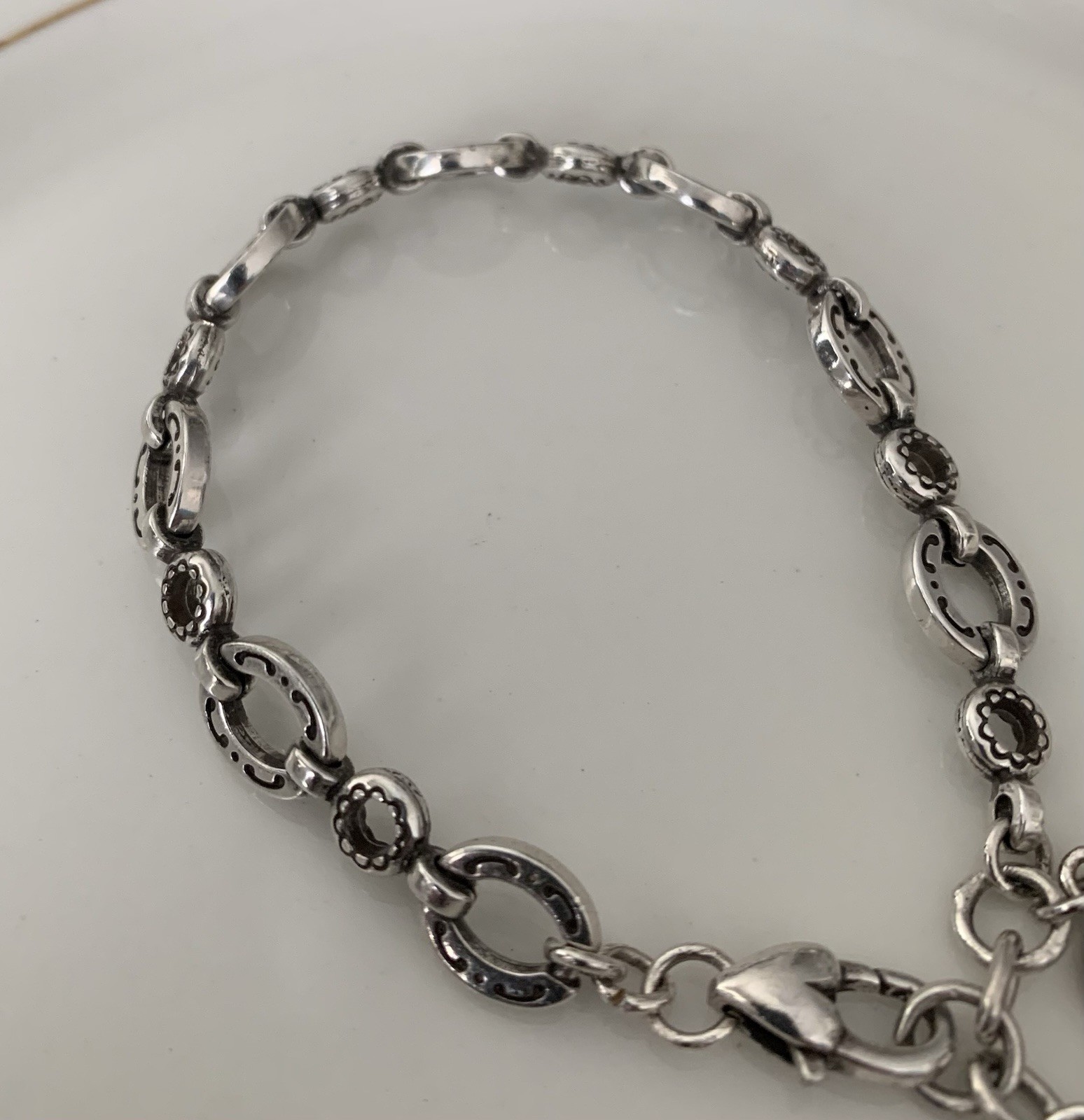 Brighton MIDNIGHT SUN, Circa 2003 & TRIPLE BLUE HEART 7.5 Inch Bracelet