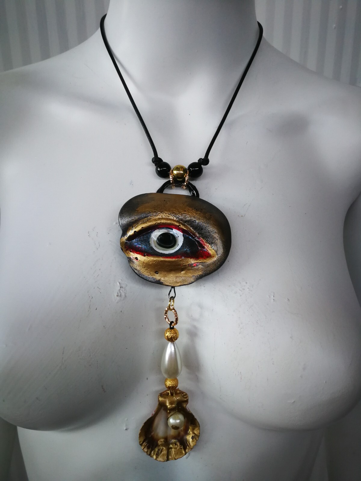 Evil Eye Necklace Anatomical Jewelry Pendant Amulet Protection Magical Talisman