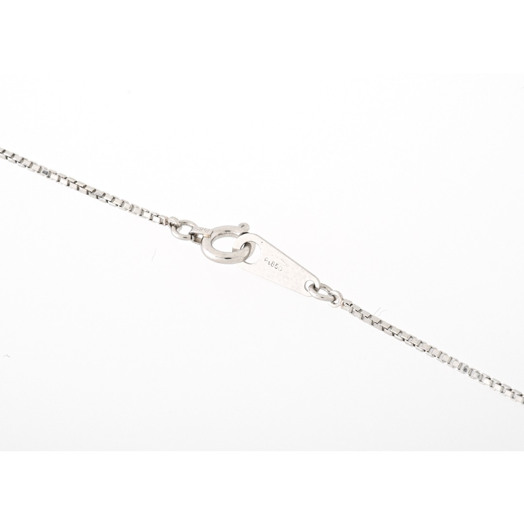 Pt ruby pendant necklace 0.96ct. Diamond 0.15ct.B151812 Used TOMI-0