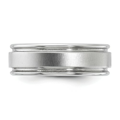 *BRAND NEW* Chisel Vitalium White Flat Polished 6mm Wedding Band VB110-10