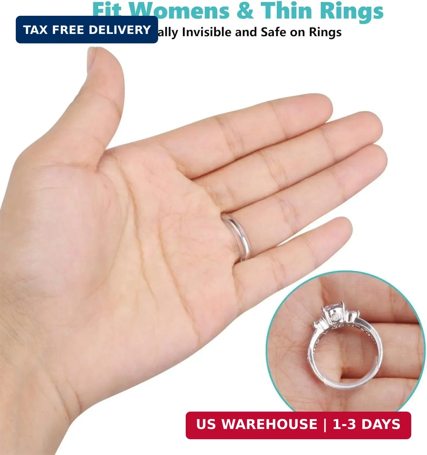 Invisible Ring Size Adjuster for Loose Rings Ring Adjuster Fit Any Rings, Assort