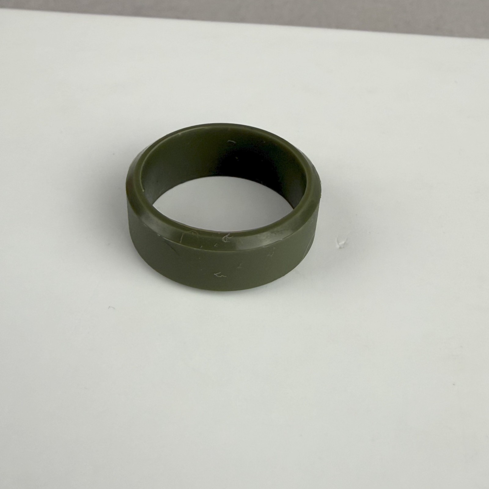 Enso Rings Men’s Size 9 Pine Green Bevel Silicone Ring Thick Band