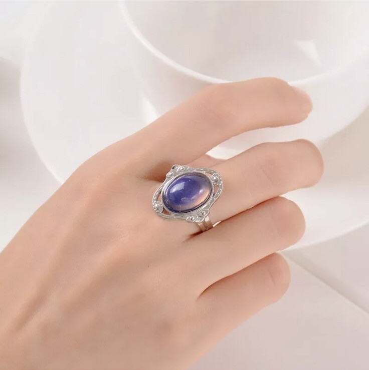 Adjustable Emotion Feeling Color Change Mood Ring Vintage Fashion Jewelry