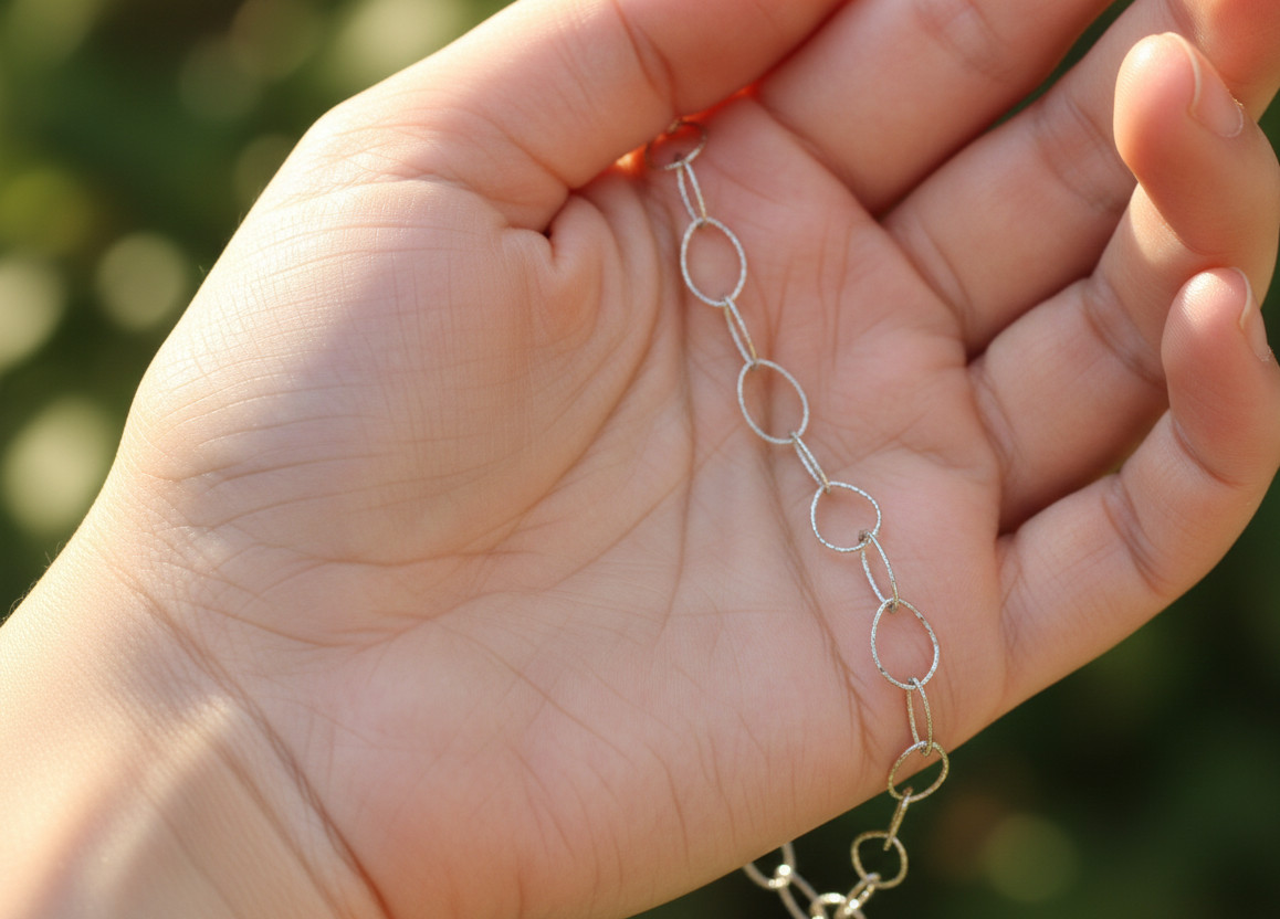Elegant 925 Silver Plated Textured Link Bracelet Minimalist Silver Tone Brass