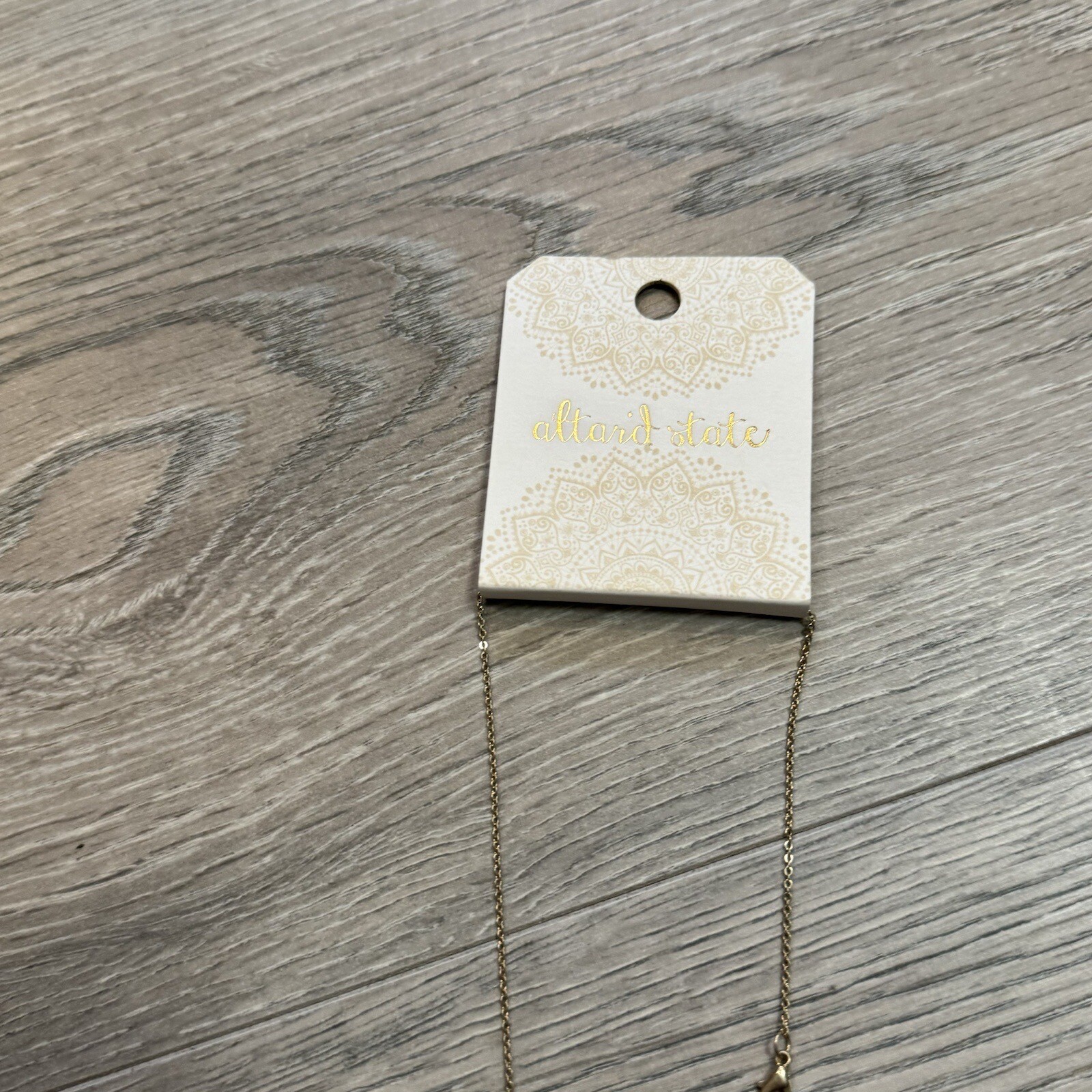NWT Alter’d State Necklace brass Beautiful Girl You Could Do Amazing Things