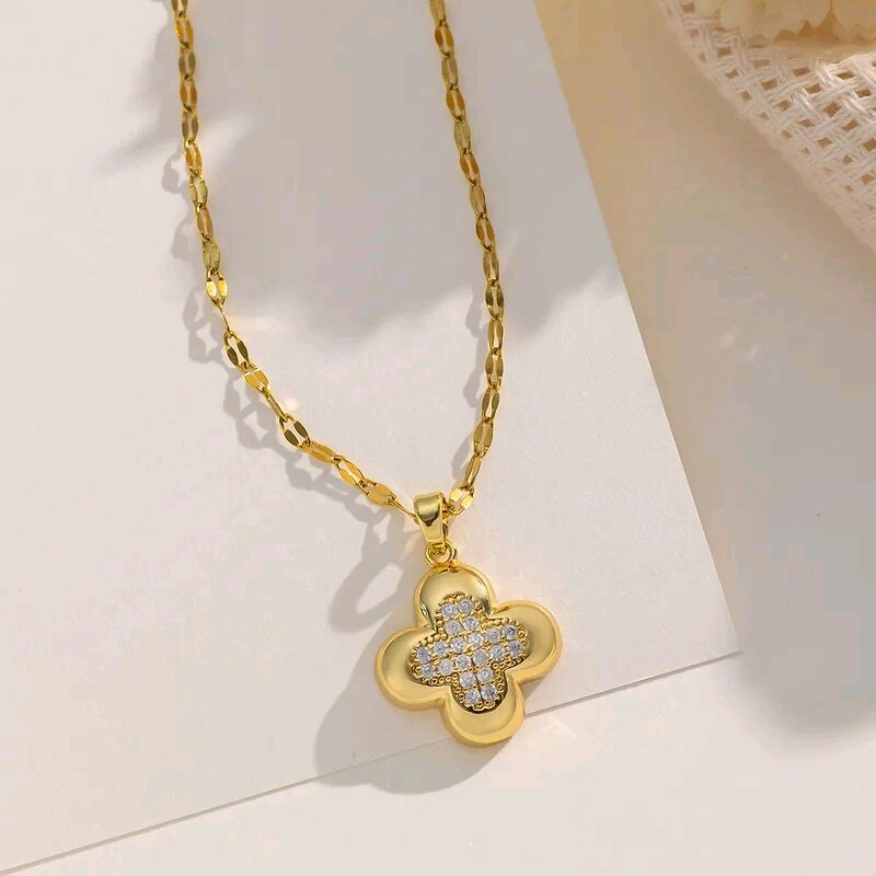 Wholesale Jewelry Casual Elegant Glam Four Leaf Clover 316 Stainless Steel