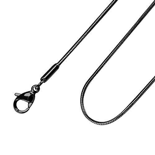 555Jewelry 1.2mm Stainless Steel Snake Chain Necklace for Unisex, 16-28 Inch