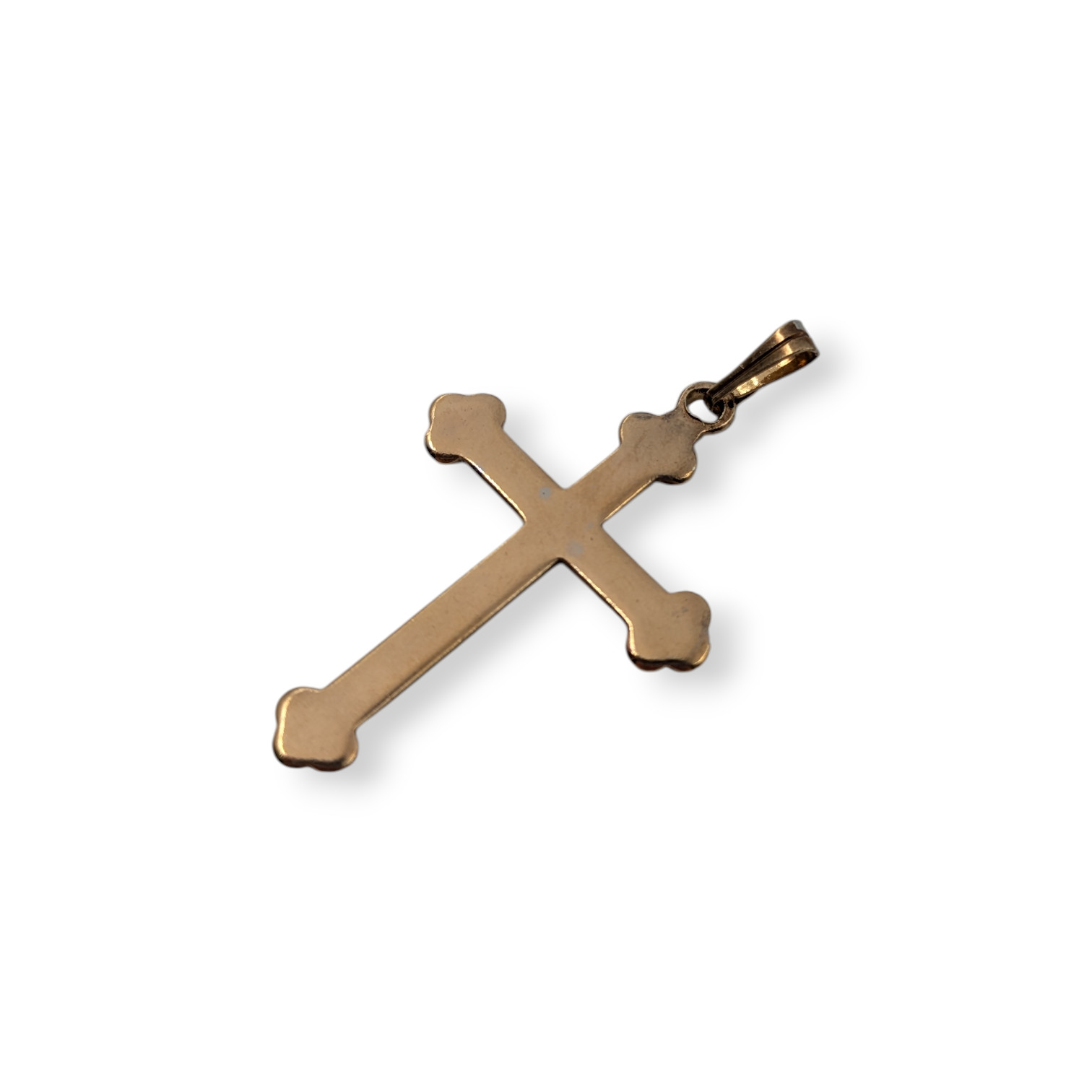 Vintage Gold Tone Religious Cross Pendant Christianity 3 3/4 cm x 2 1/4 cm