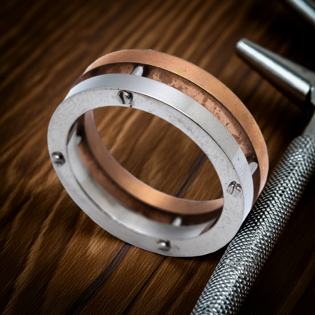 Precision Copper & Stainless Steel Men’s Ring 19
