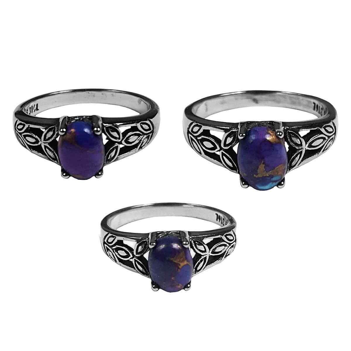 Purple Mohave Turquoise Triquetra Ring