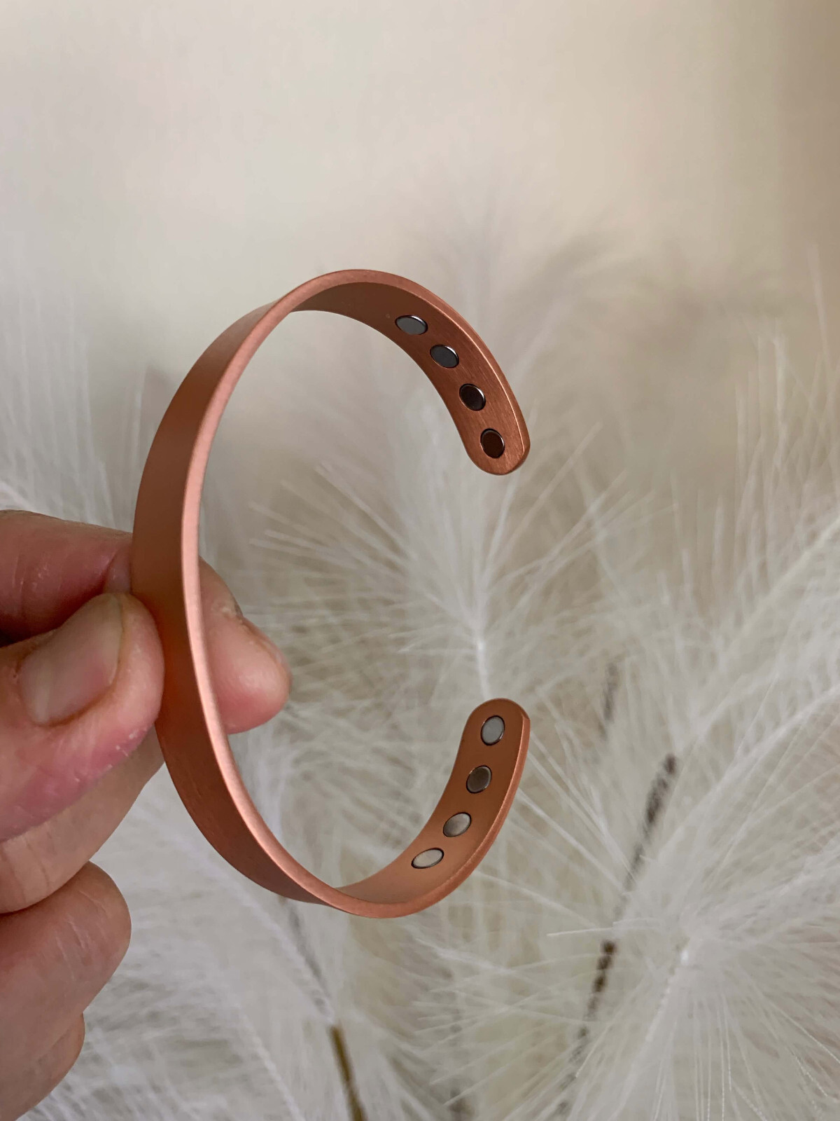 Elegant Wide Copper Magnetic Bracelet Bangle 8 magnets Renew Balance Energy RX