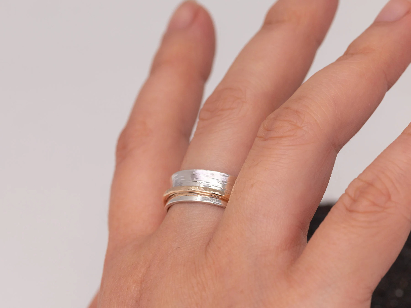 Beautiful 925 Sterling Silver Spinner Ring Handmade Jewelry Gift For her AB-30