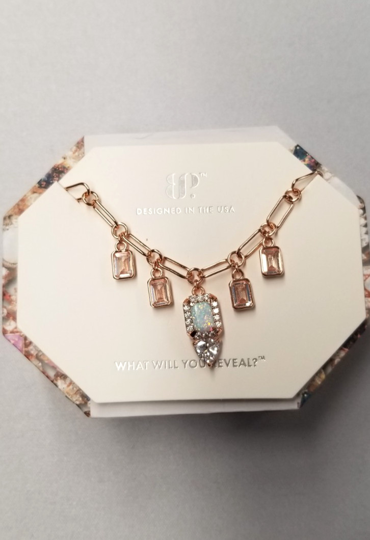 Bomb Party NK86438 A Twirl Of Truth Lab Grown Opal Necklace 18″+2.5″