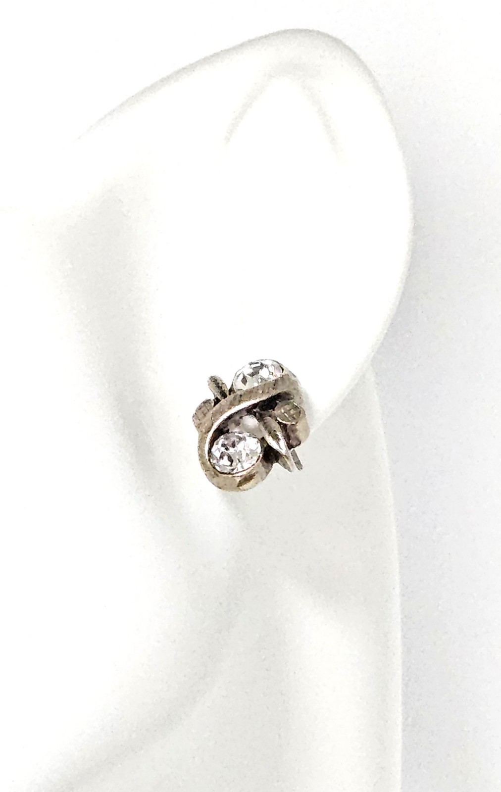 Allison Reed Gold Tone Stud Earrings With Clear Stones J5-1426