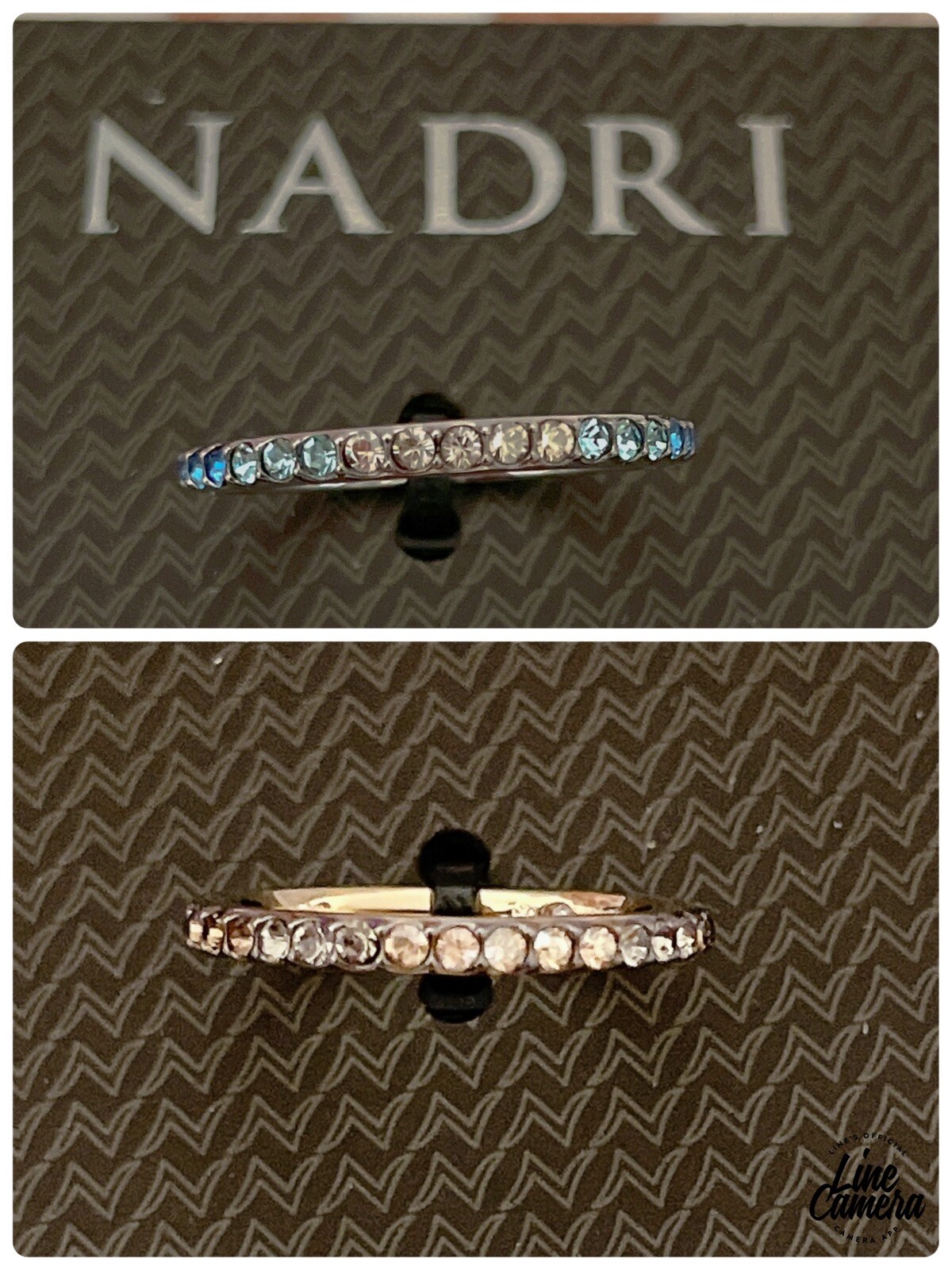 Nadri Multi-tone Cryatal Pave Ring, Blue-multi(size 7) or Gold-multi(Size 6)NWT
