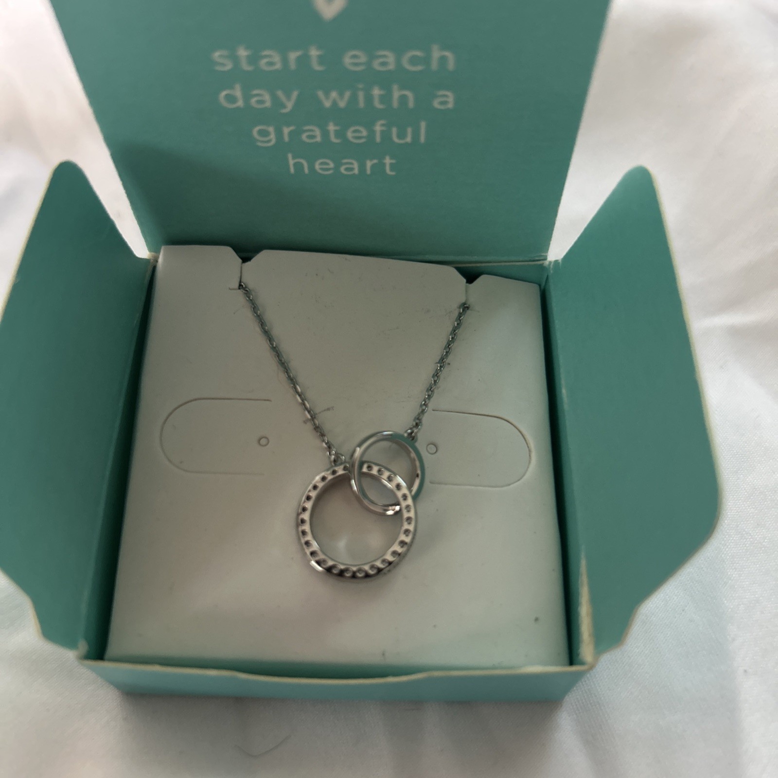 Oragami Owl Interlocked Rings Necklace