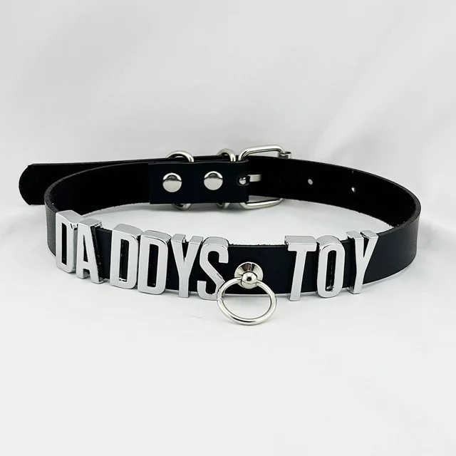 Collar BDSM Gift Pu Leather Custom Choker Necklace Punk DIY Chocker Party Y7