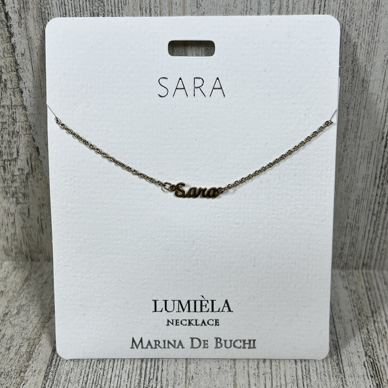 Lumiela “SARA” Necklace Gold Color 15”-20” Nickel Free Marina De Buchi NEW