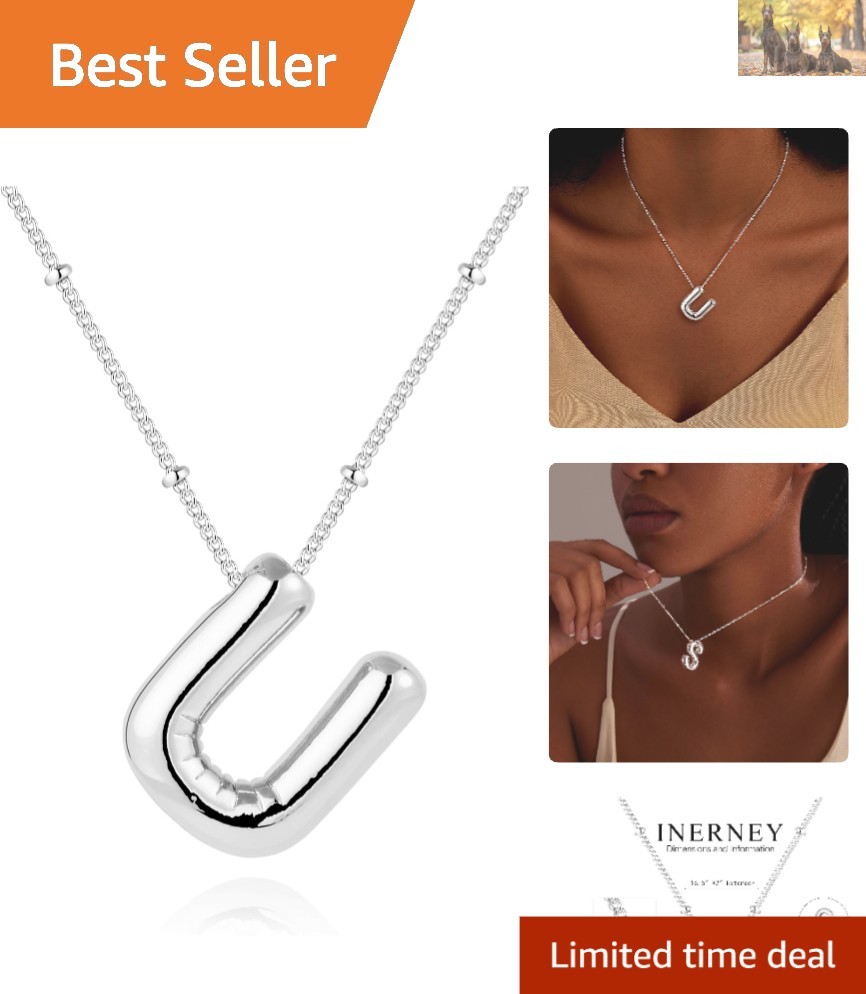 Sleek Adjustable Gold Initial Necklace – Personalized Jewelry for Any Occasion