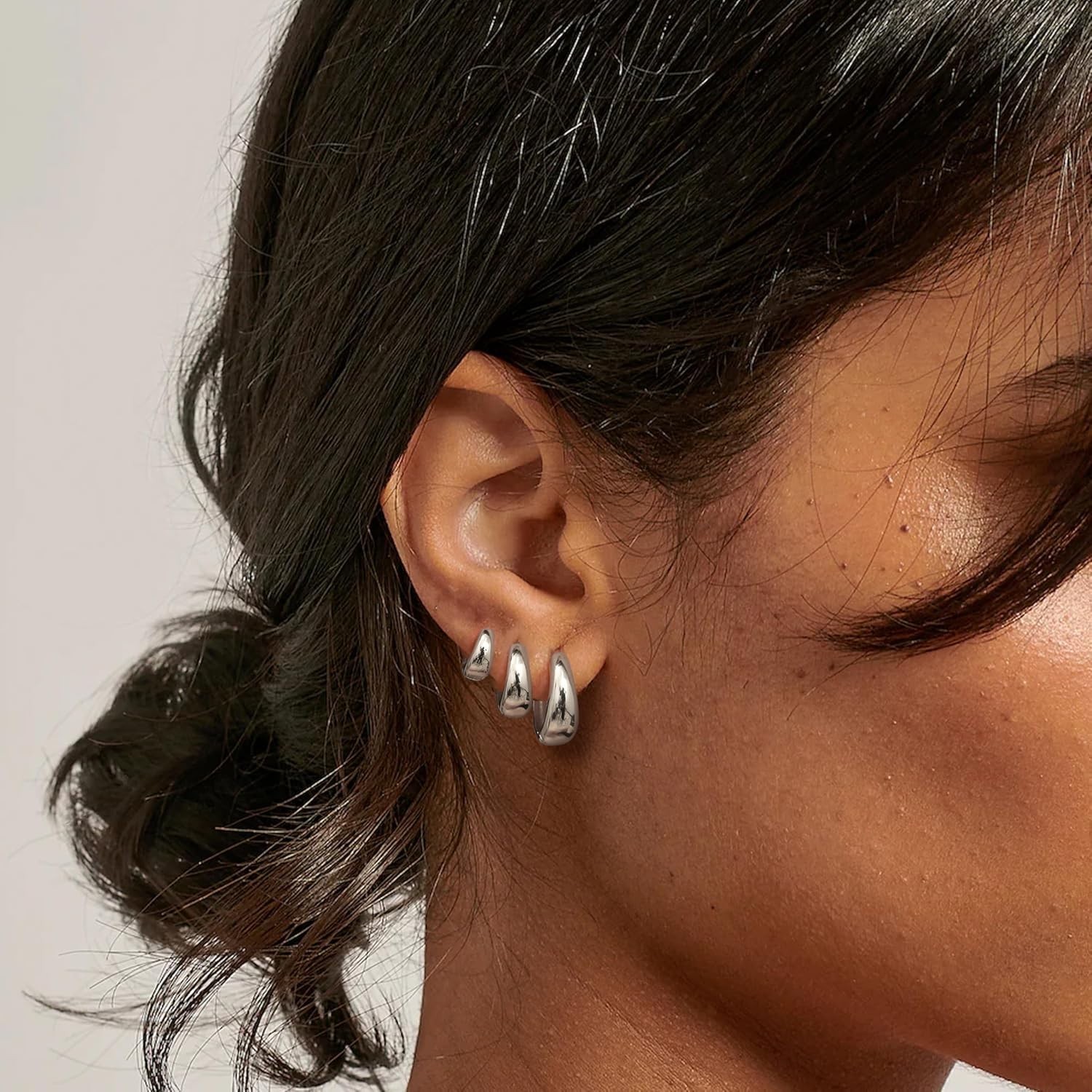 Lightweight & Stylish 14K Gold Plated Small Hoops – Perfect for Everyday Wear