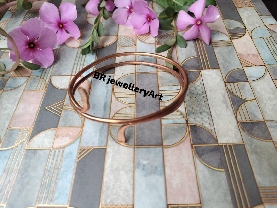 Minimal Open Copper Cuff Bracelet | Handmade Adjustable Copper Bangle