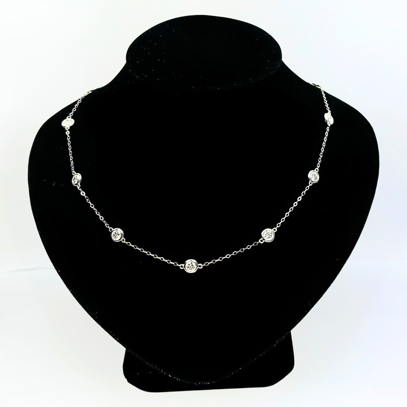 14k Gold Cubic Zirconia CZ by the yard 16” up to 42″ Necklace