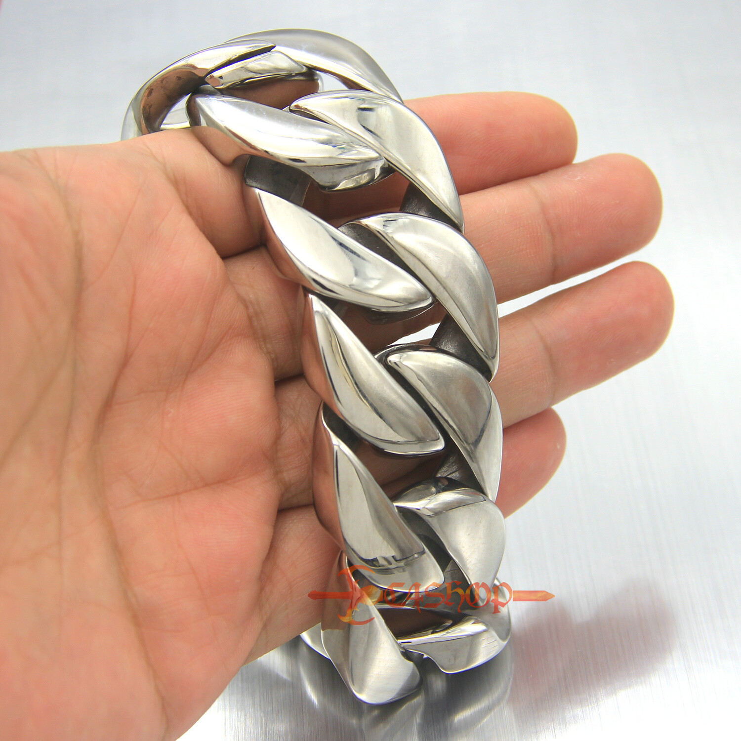 Super Heavy Chunky 316L Stainless Steel Curb Cuban Link Chain Necklace Bracelet