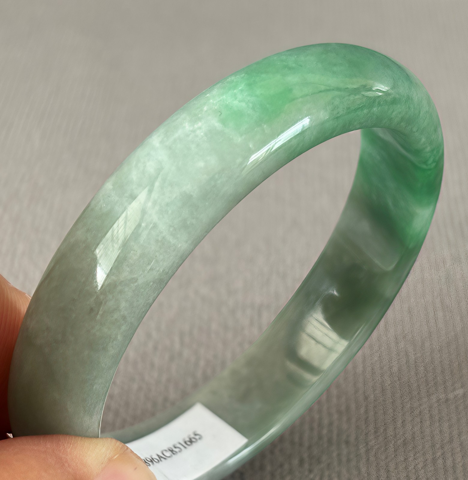 59mm Natural Green Jadeite Jade Bracelets Burma Emerald Jade Bracelet Bangle