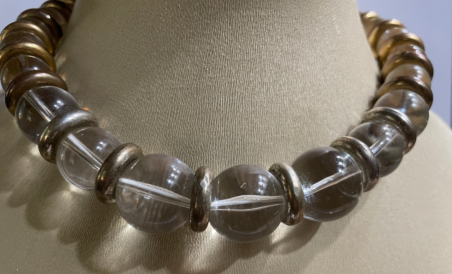 Kenneth J Lane Vintage Acrylic Bubble Necklace. Circa 1990s-2000s Boutique Line.