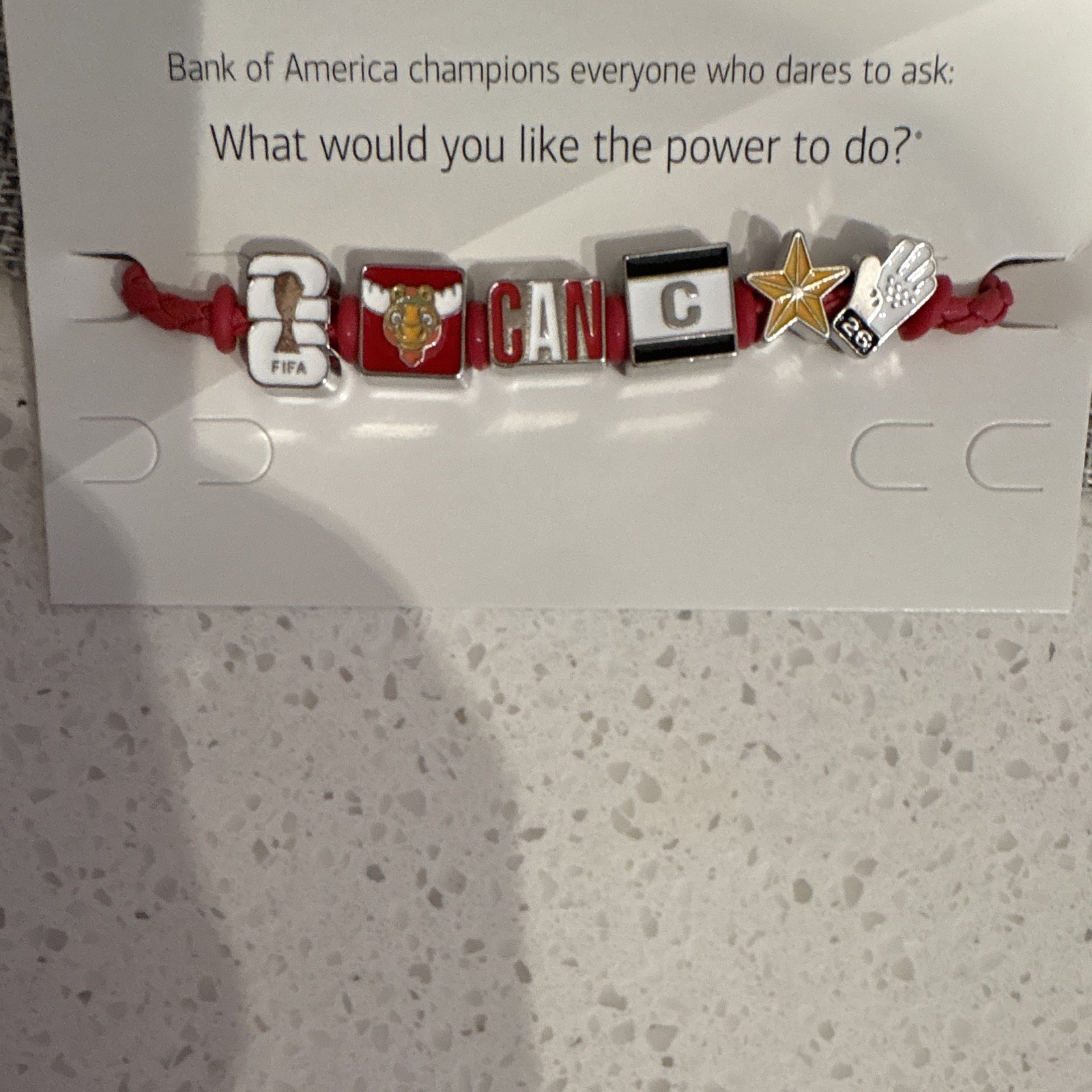 Sports Charm Beaded Bracelet Red Cord Adjustable Slide Enamel Letter Charms