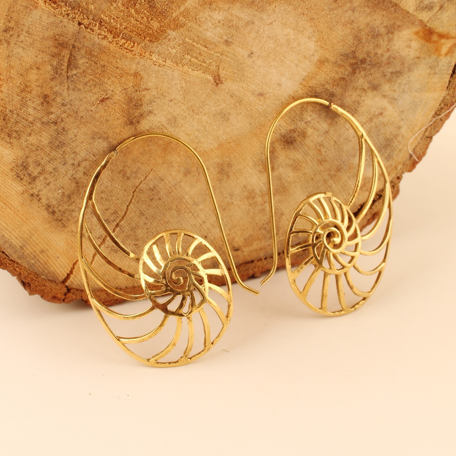 Gold Plating & Silver Plating Dangle Earrings for Women Handmade Spiral Earring