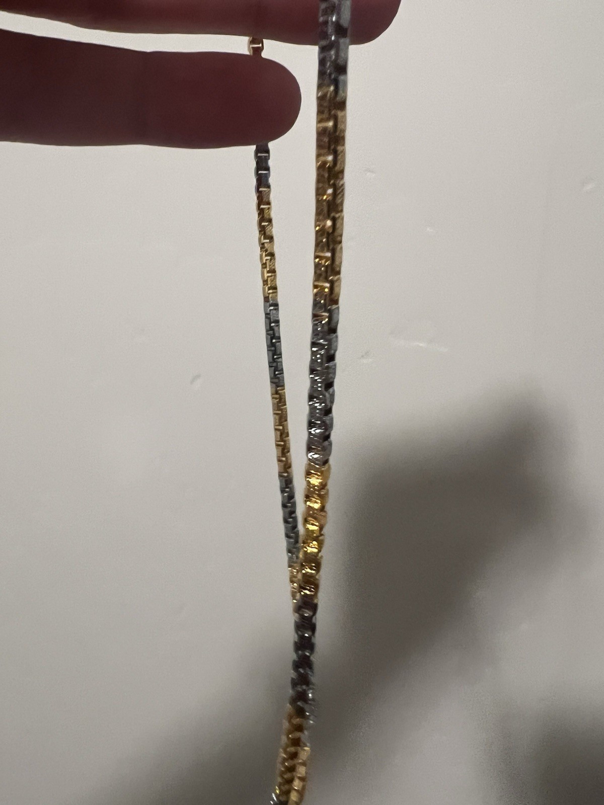 2 Tone Yellow Gold Filled 18 Inch Chain