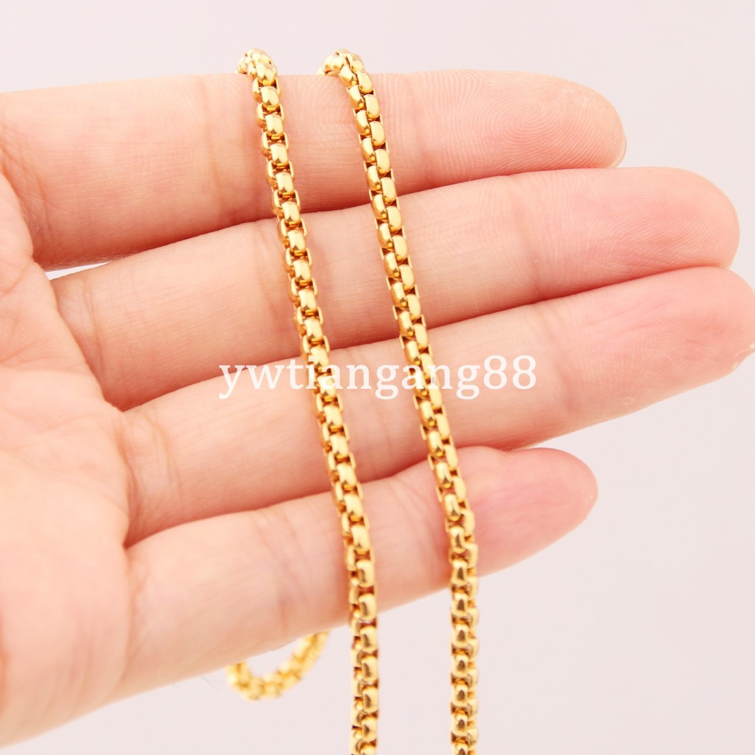 16″-40″3mm Women Men Rolo Chain 316L Stainless Steel Necklace Silver/Gold/Black