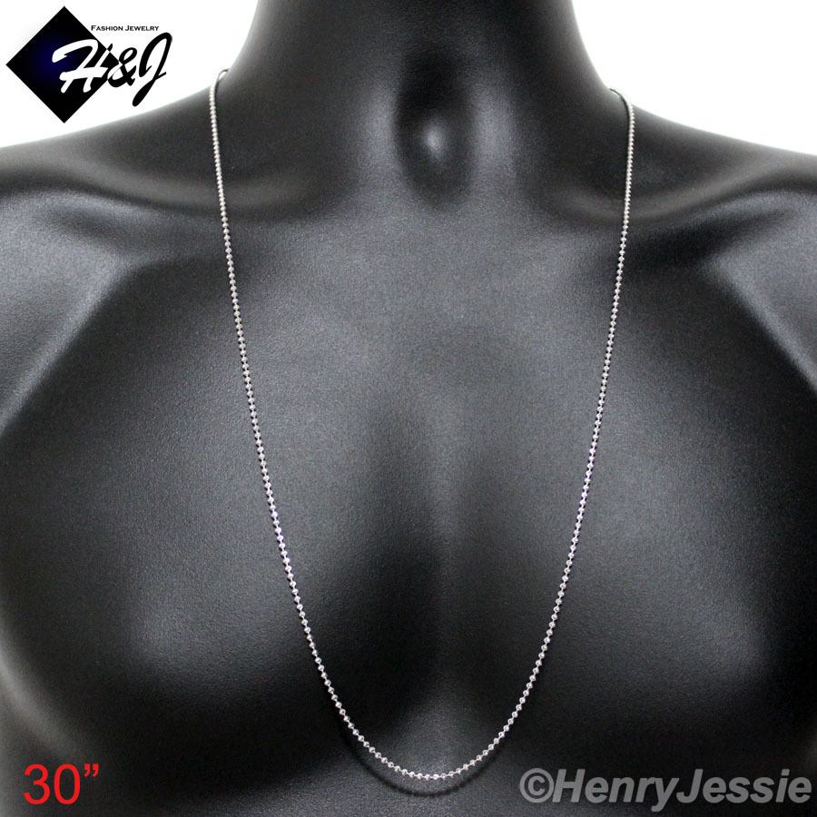 18″-30″MEN 925 STERLING SILVER 2MM MOON CUT BEADED CHAIN ICY CZ LION PENDANT*185