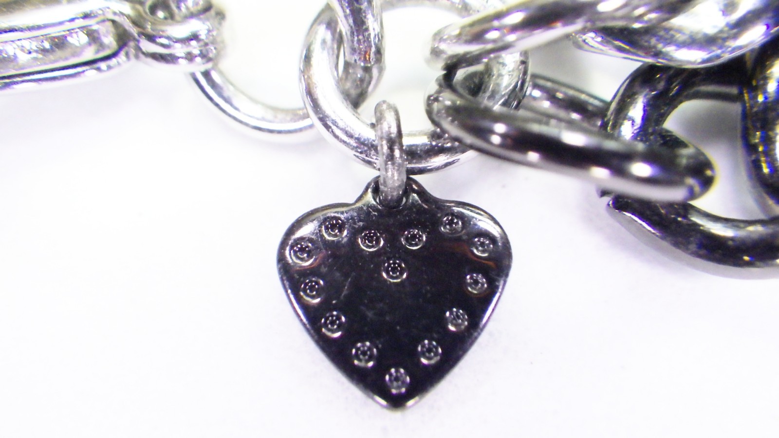 Signed STELLA & DOT Femme Fatale Heavy Chunky Multi-Chain Silver/Black/Gray 20″