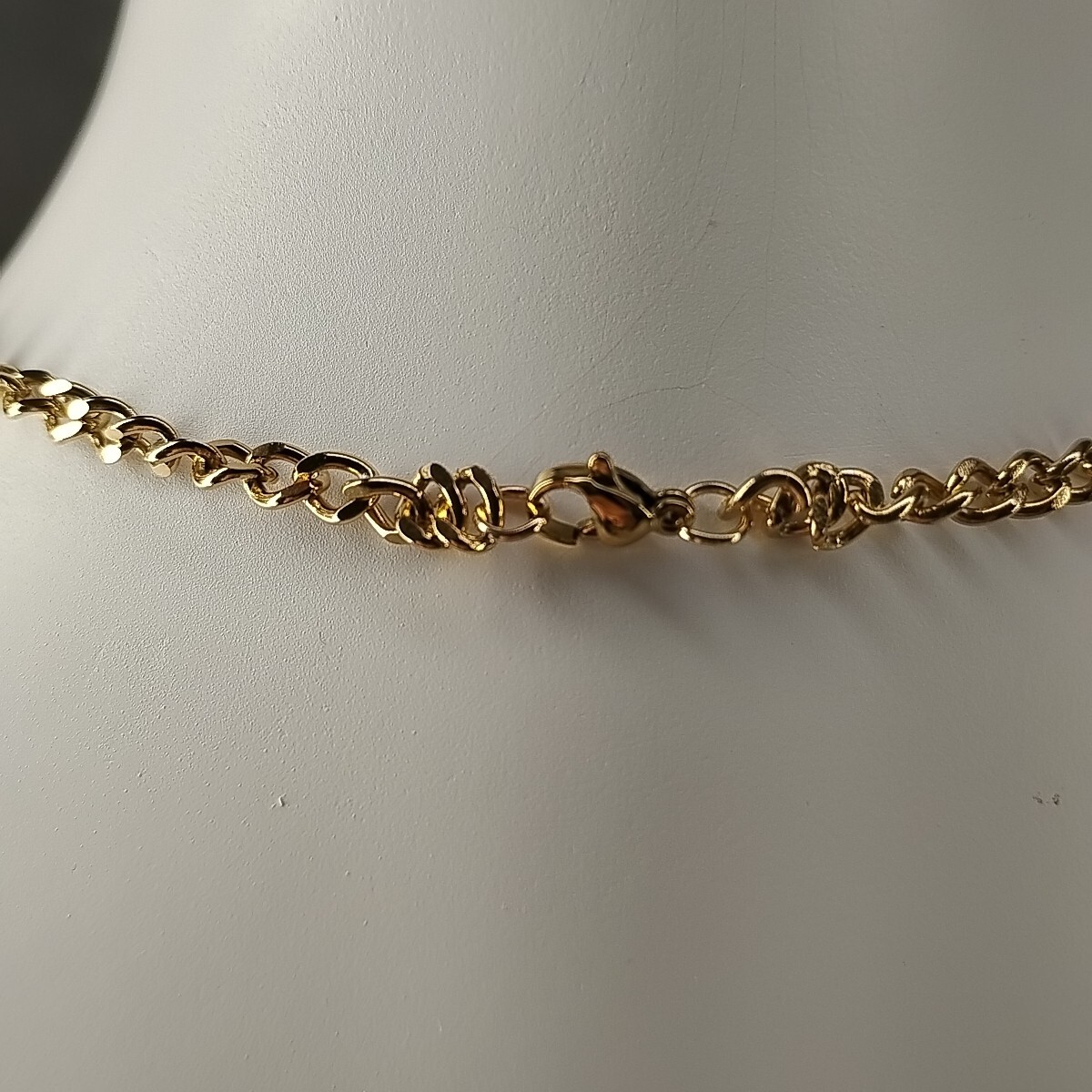 2007 Chain Necklace Stainless Steel Golden 19″ Fashion Jewelry