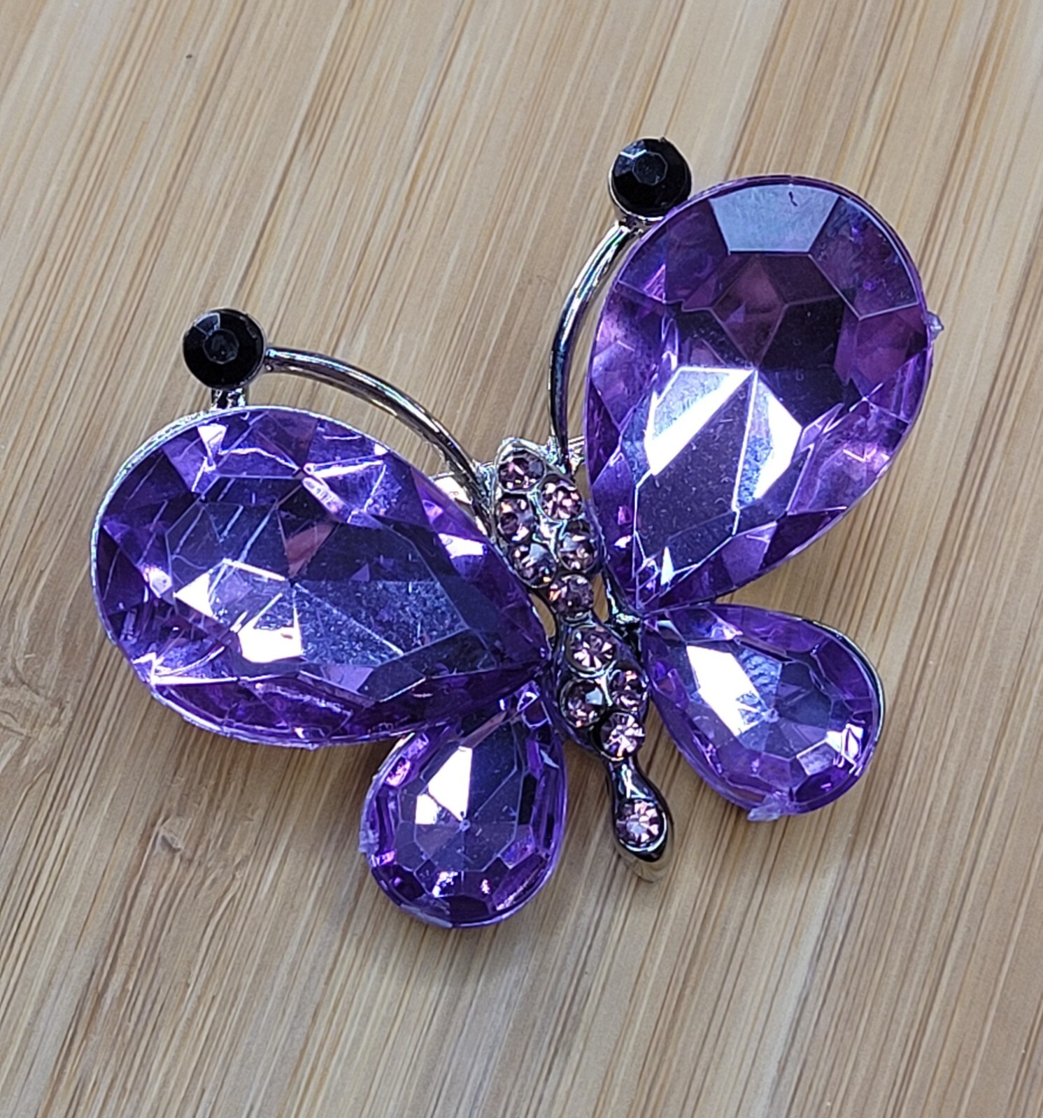 Purple Butterfly Vintage Brooch Bow Handmade, Gift Bag Included, BRAND NEW