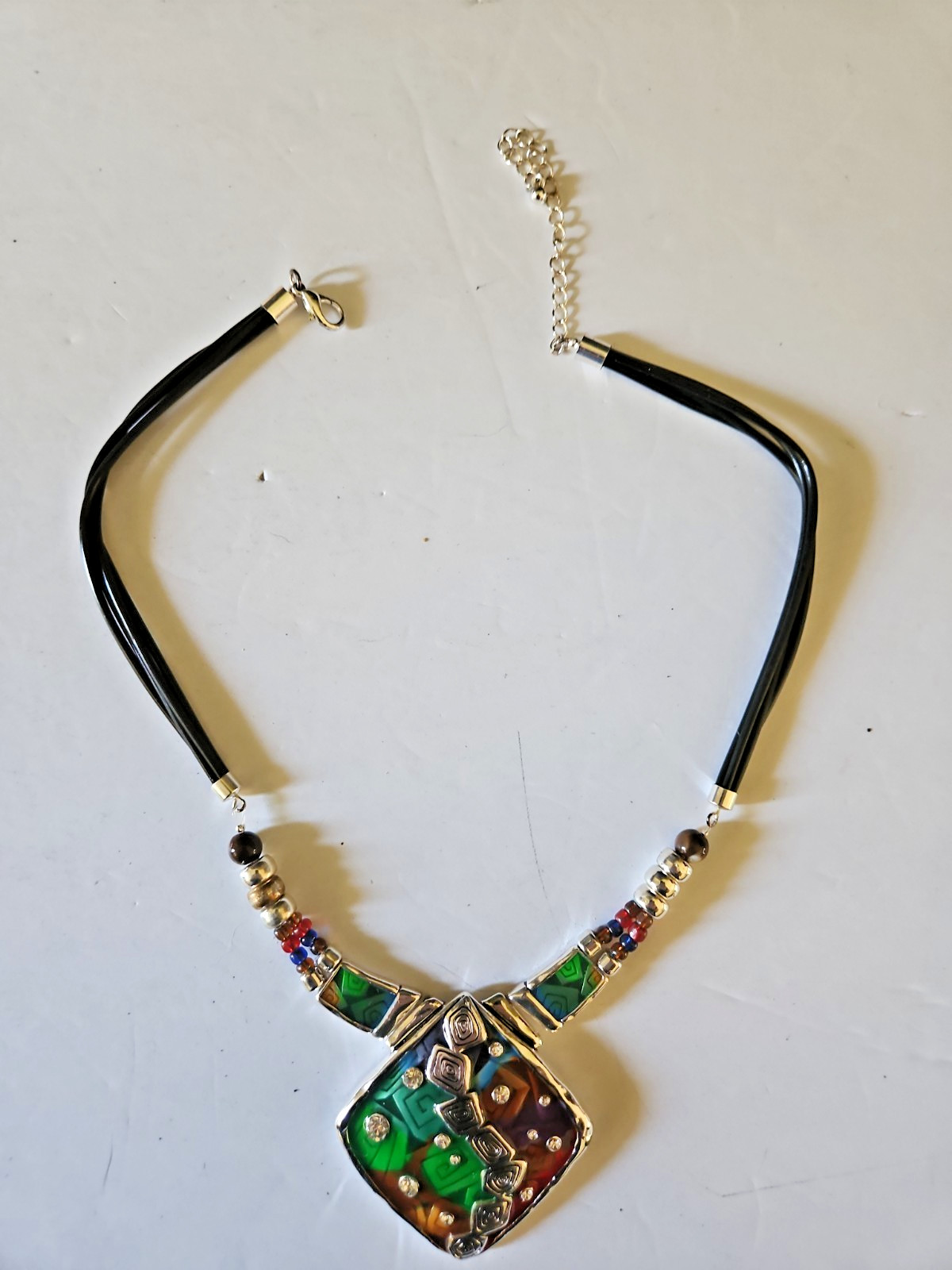 Costume Jewelry Multi-Colored Necklace & Earrings