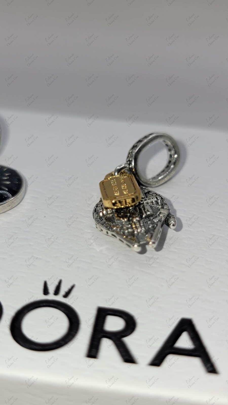 Authentic Pandora Star Wars Charms Set Millen Falcon & Lightsaber Duel w/Box D51