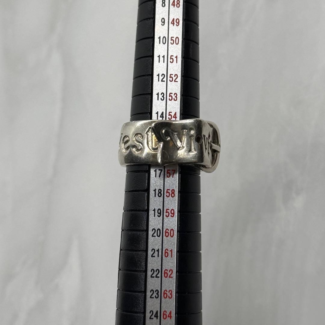 Vivienne Westwood BELT ring, rare, Early, perforated, silver, M, Made in Italy