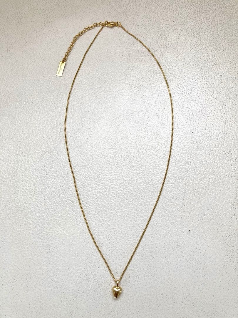 Saint Laurent Heart Necklace Gold