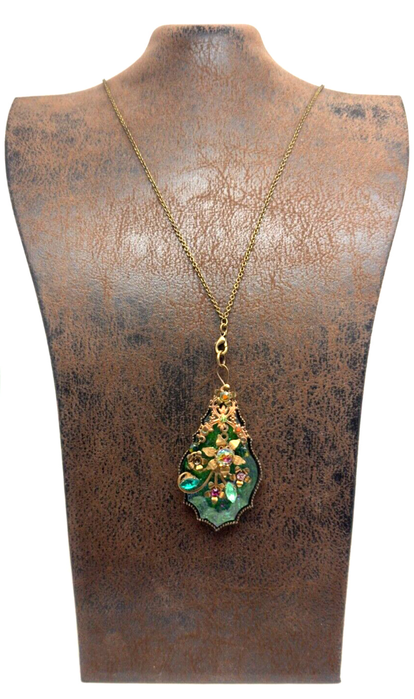 Lovely Michal Negrin Necklace With Colorful Crystals #117#