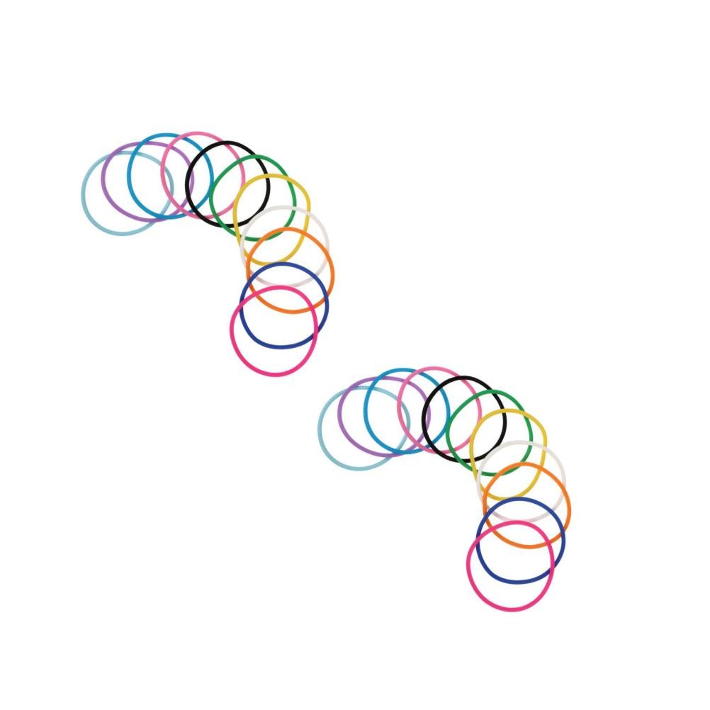 2 PCS Wristbands Silicone Colorful Adjustable Jelly Bracelets Elastic