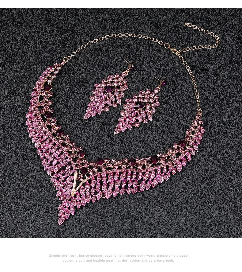 Masterfully Designed Luxury Necklace & Earring Ensemble