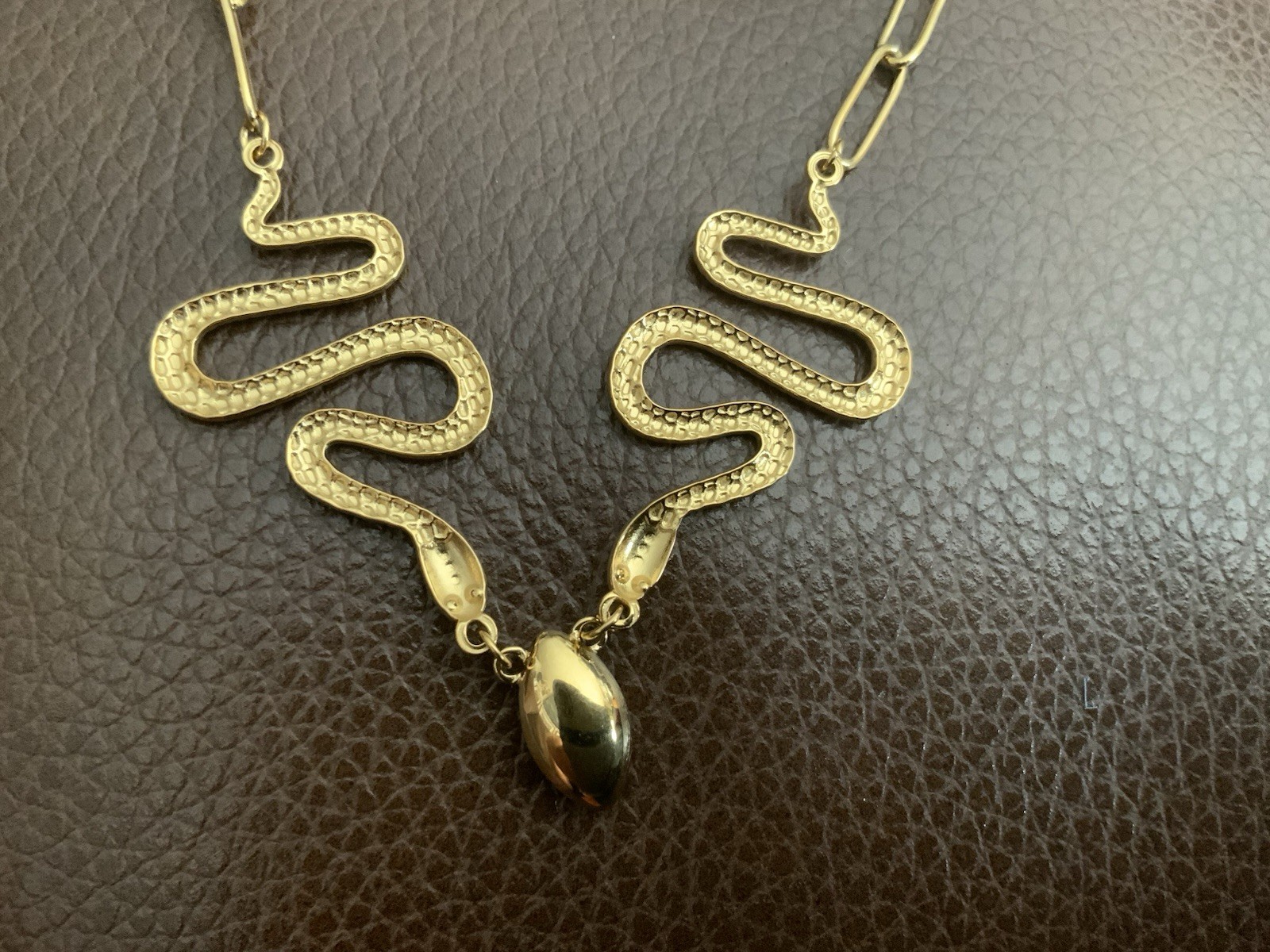 Ettika STYLE Serpentina Choker Snake Necklace Gold Boho VTG Chain Crystal Y2K