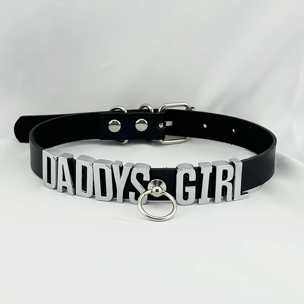Collar BDSM Gift Pu Leather Custom Choker Necklace Punk DIY Chocker Party Y7