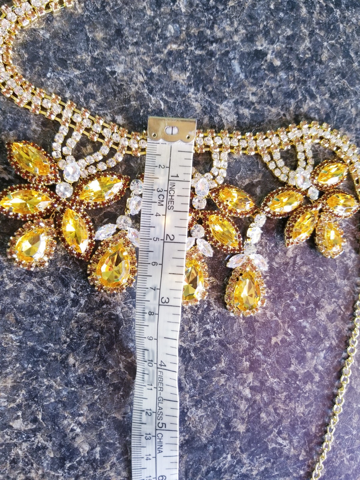 AB Iridescent Choker Rhinestone Crystal Necklace Bridal Prom Pageant